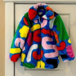 Stella McCartney Kids Zip-Up Faux Fur Jacket size 8